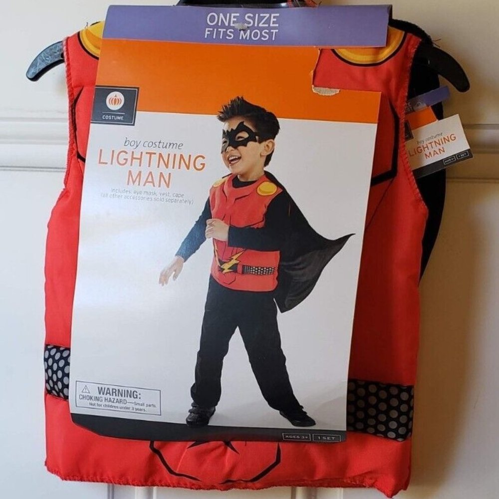 Lightening Man Boys Halloween Costume   Size: One Size Fits Most - Ages 3+